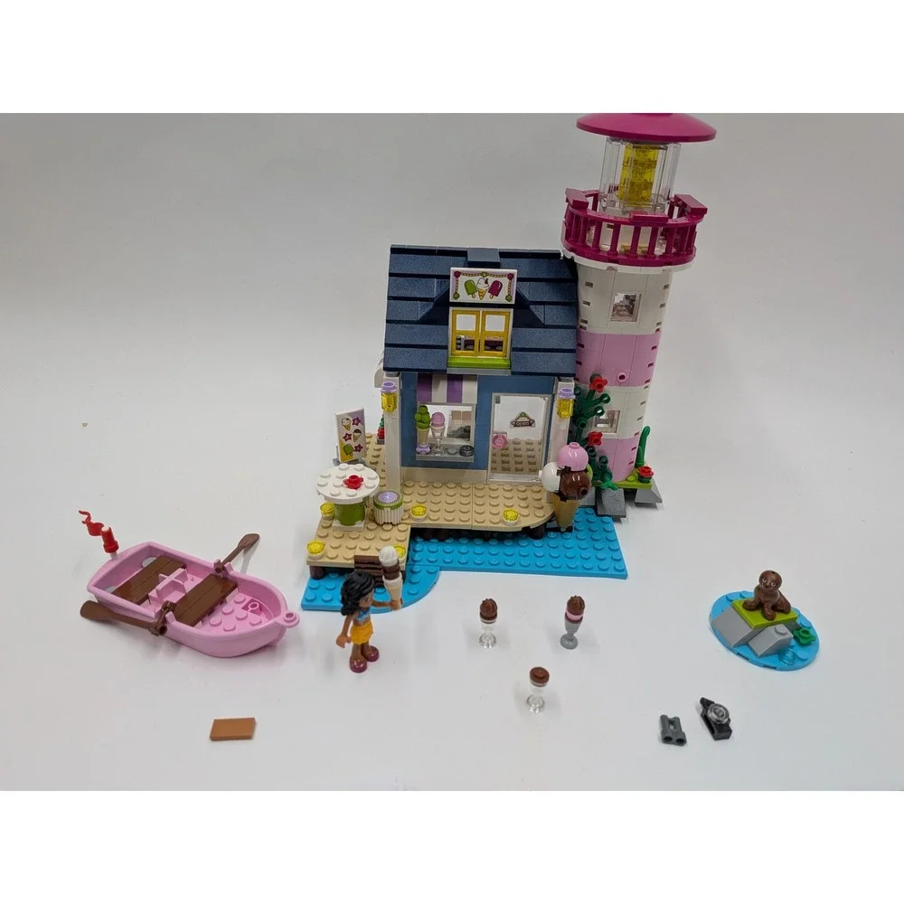 LEGO Friends Heartlake Lighthouse 41094 Ice Cream Shop Set w/Printed Manuals